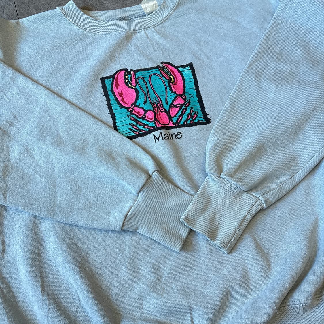 90s 90년대 미국 생산 빈티지 스카이블루 스웻셔츠 상품이미지8