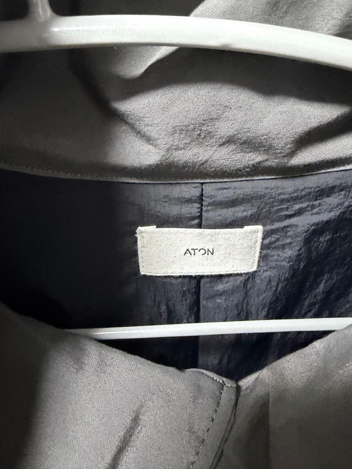 23aw 에이톤 aton 숏 모즈 파카 6 차콜 그레이 상품이미지3