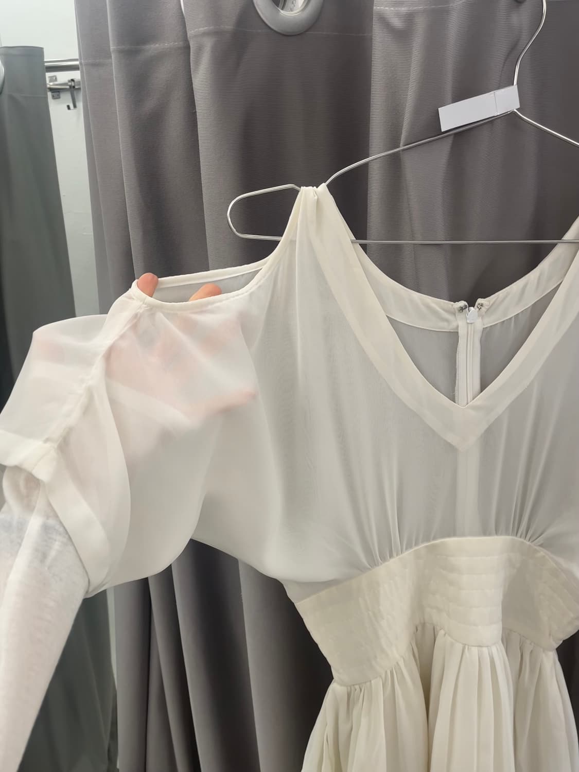 쉬폰 숄더 슬릿 원피스   상품이미지2