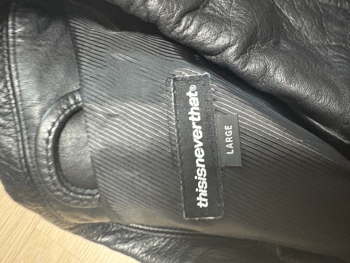 디스이즈네버댓 레더 카코트 상품이미지4