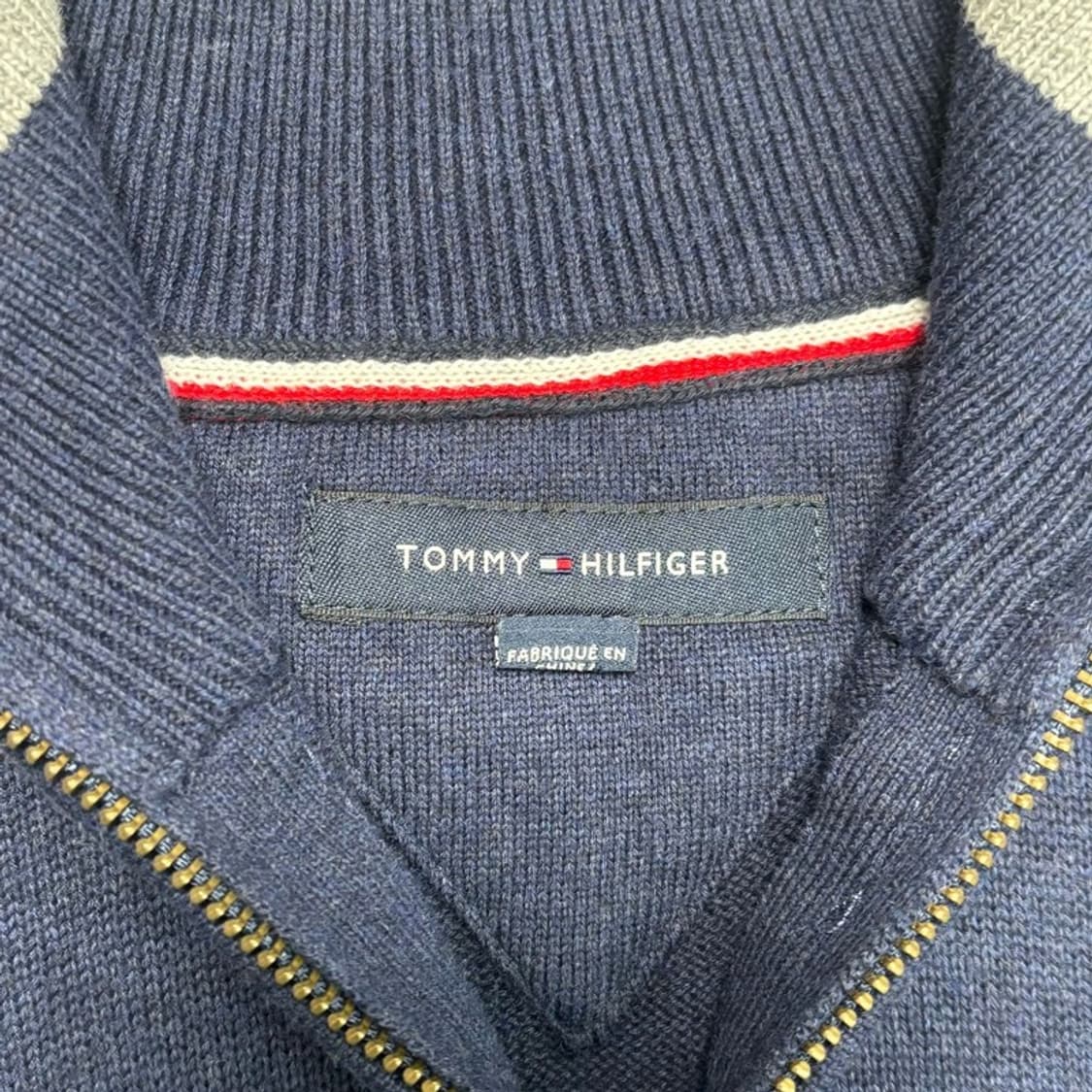 TOMMY HILFIGER 하프 집업 니트 네이비 M 상품이미지6