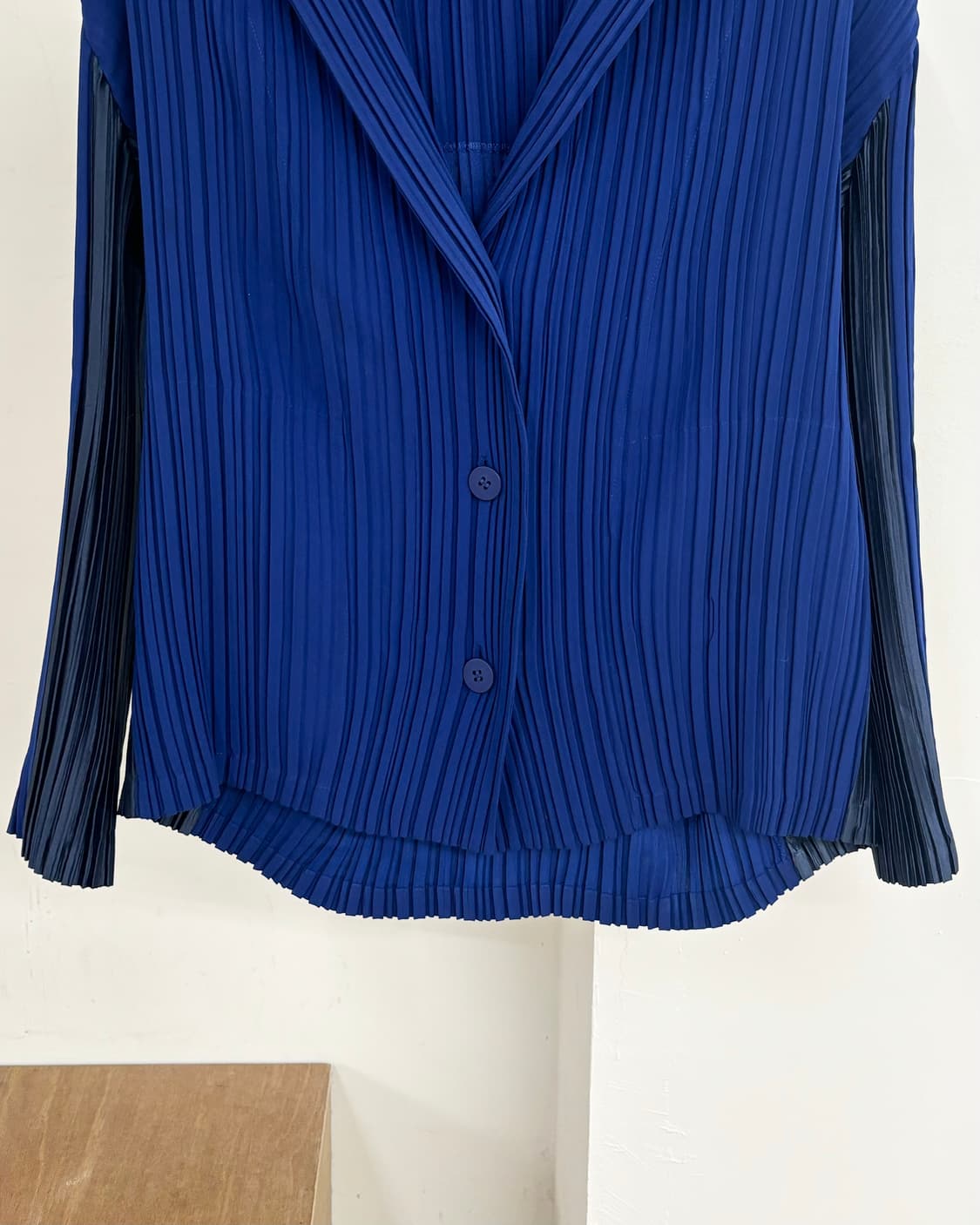 이세이 미야케 블루 플리츠 자켓 스커트 셋업 상품이미지4