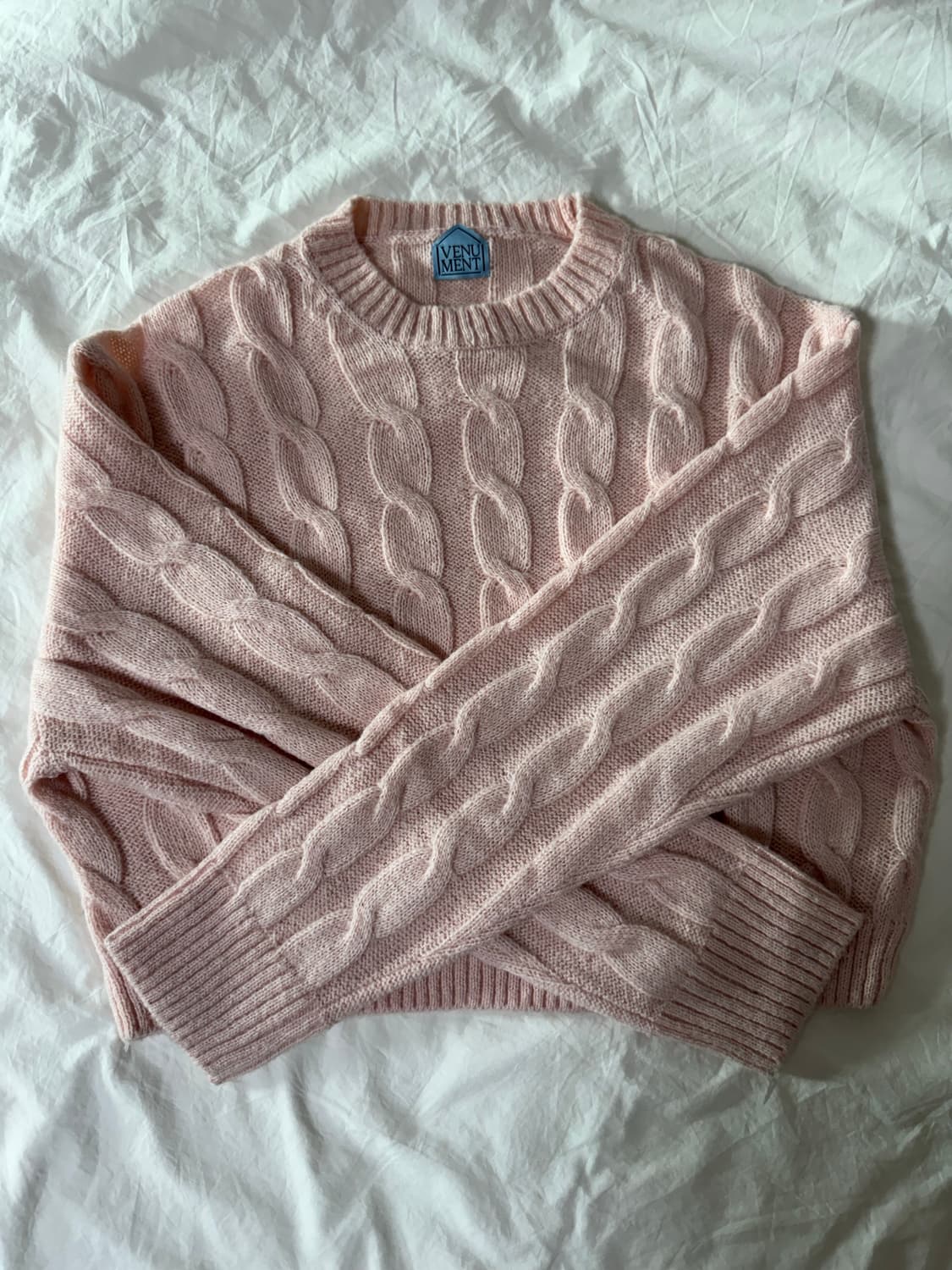 베뉴먼트 케이블 니트 핑크 상품이미지7