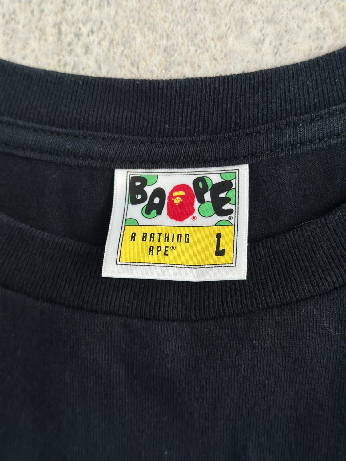 베이프 블랙 컬리지 반팔 티셔츠  상품이미지8