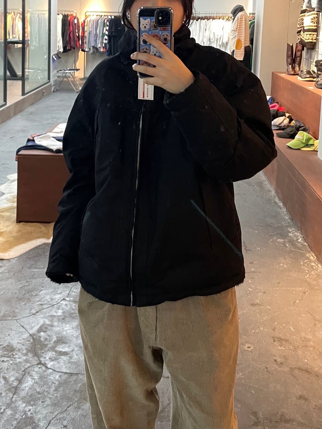 라퍼지스토어 블랙 리버시블 퍼 자켓 H283 상품이미지1