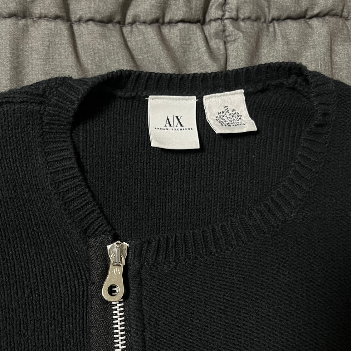 아르마니 익스체인지 사선 니트 집업 자켓 다크웨어 상품이미지4