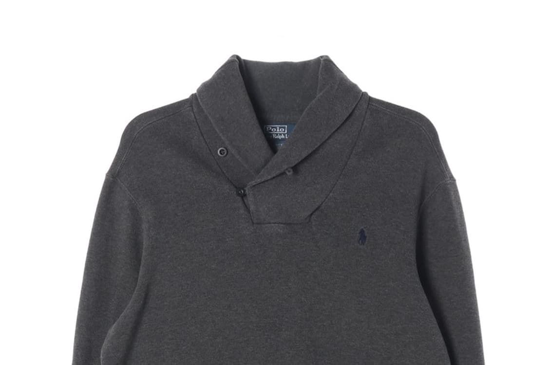폴로 랄프로렌 숄칼라 럭셔리 저지 스웨트셔츠 L 상품이미지3
