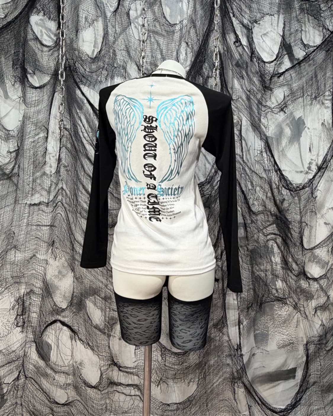 Y2K lettering wing long sleeve 상품이미지7