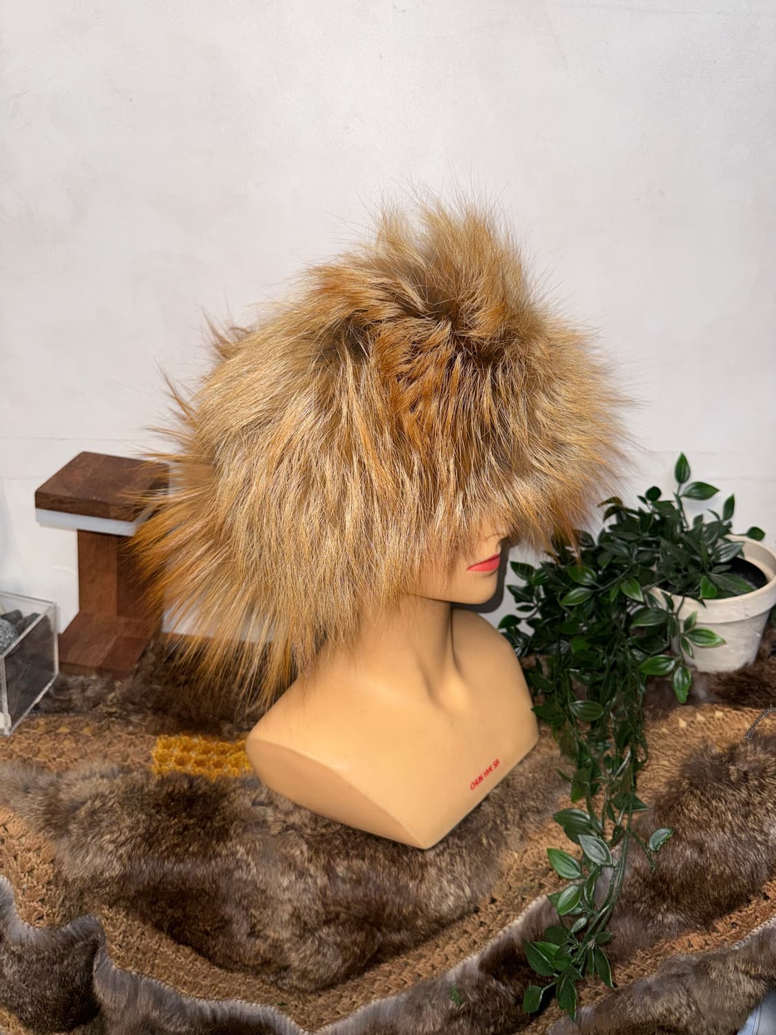 Mixed brown hairy trapper hat 상품이미지6