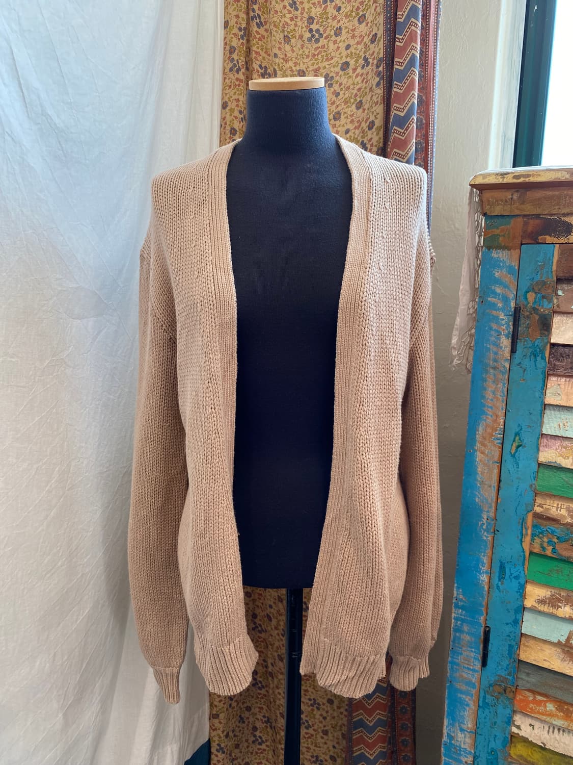 STRANGE HEAVEN 베이지 니트 오픈가디건(M) 상품이미지1