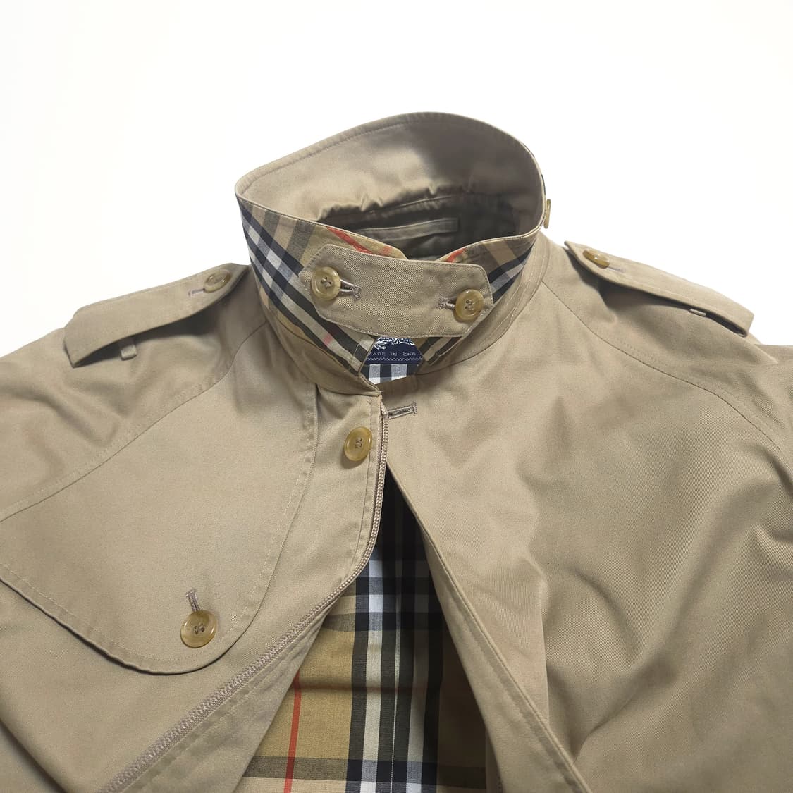 버버리 80s 노바체크 숏 트렌치 자켓 상품이미지5