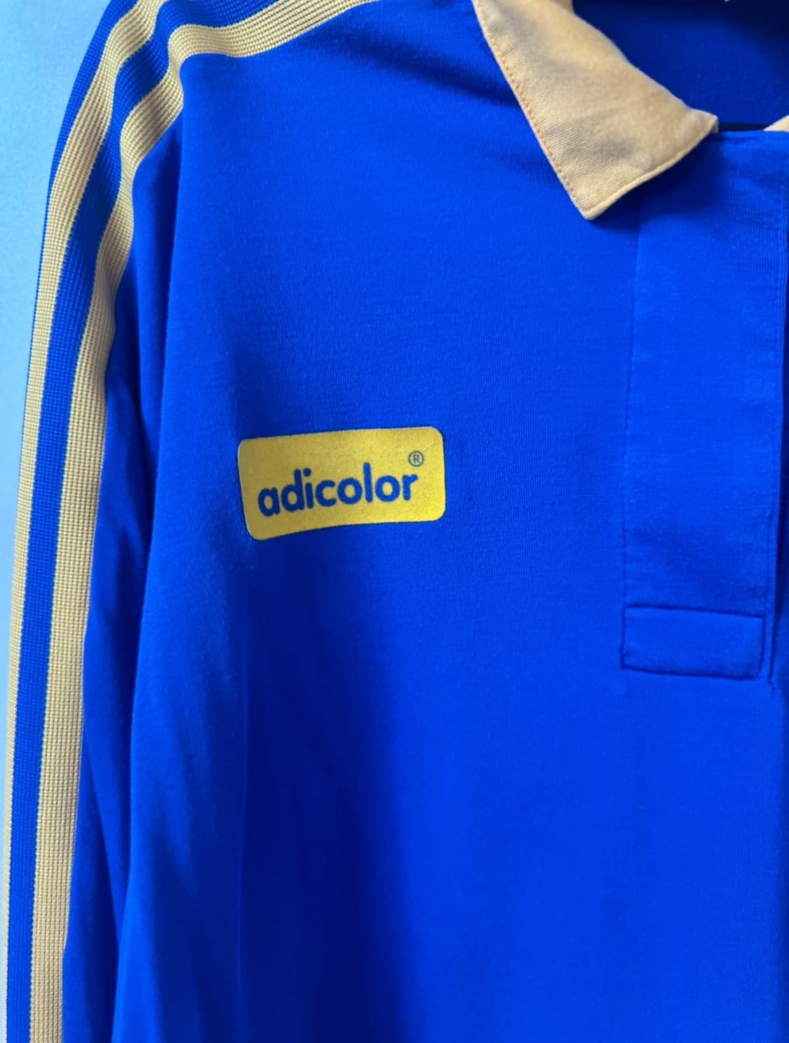 아디다스 아디컬러 긴팔 크롭티 블루/옐로우 상품이미지4