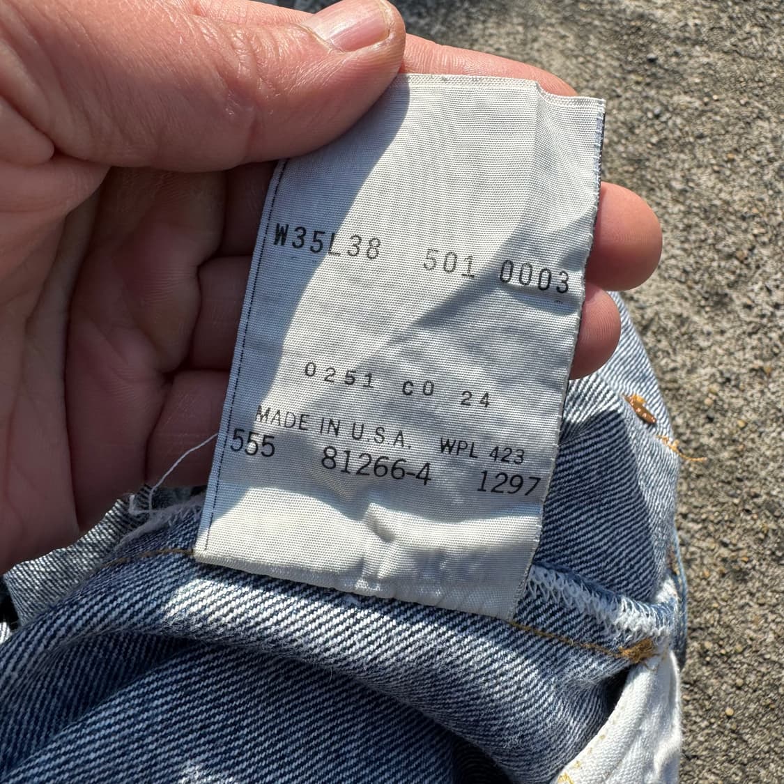 [33] 90s Levis 555리벳 55501 셀비지 데님 팬츠 상품이미지10