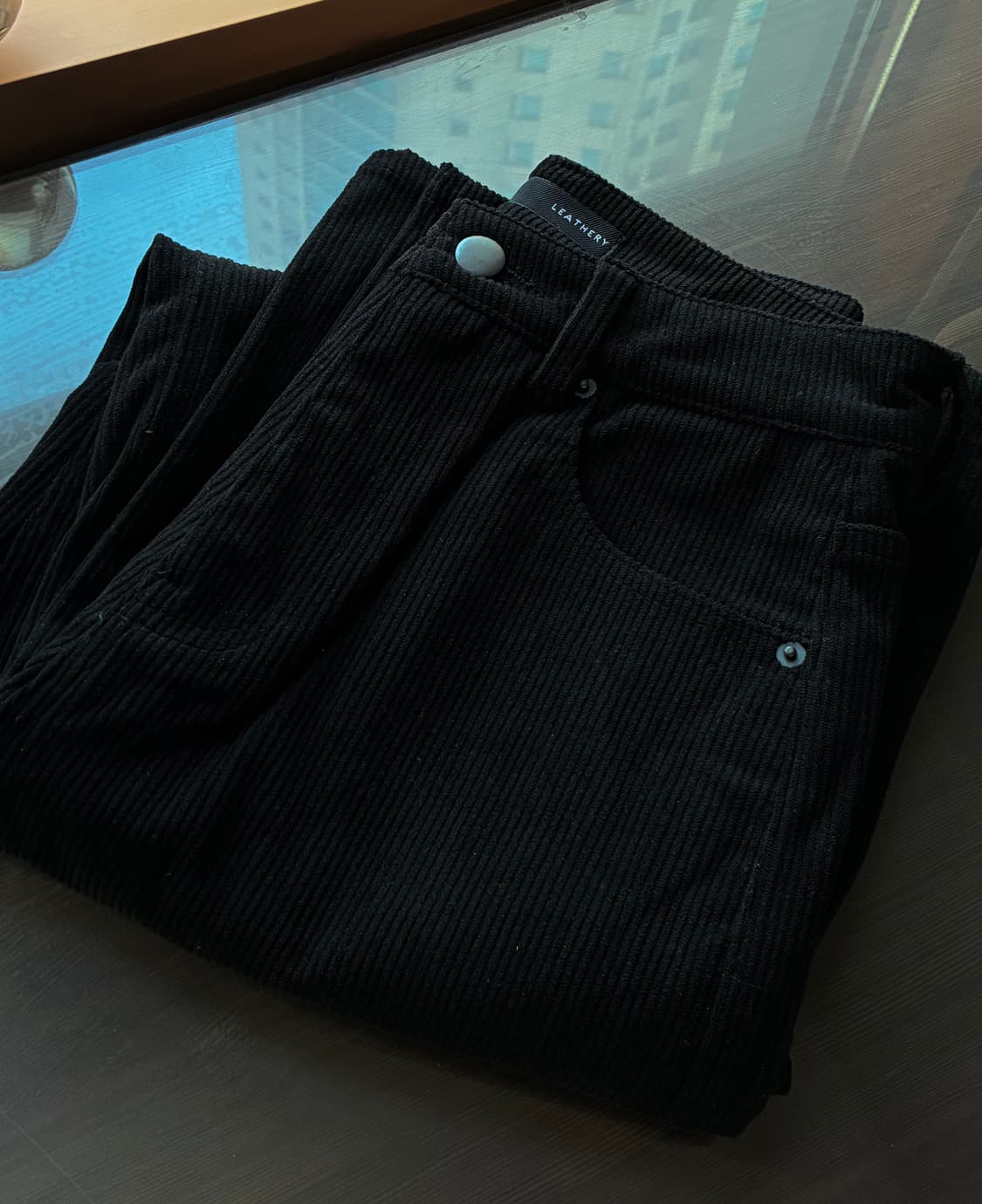(S) 레더리 포켓 스티치 스트레이트 코듀로이 팬츠 판매 상품이미지10