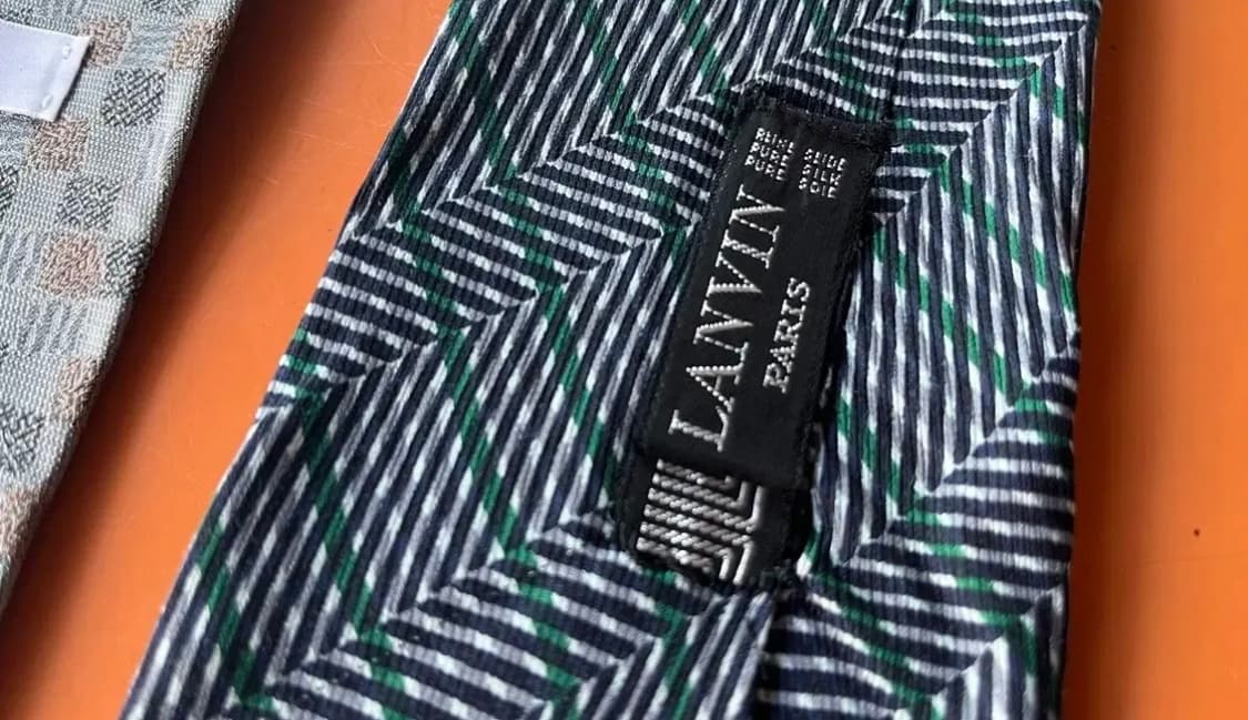 빈티지 타이 4종 (겐죠, 에르메네질도제냐, 리키엘옴므, 랑방)  상품이미지10