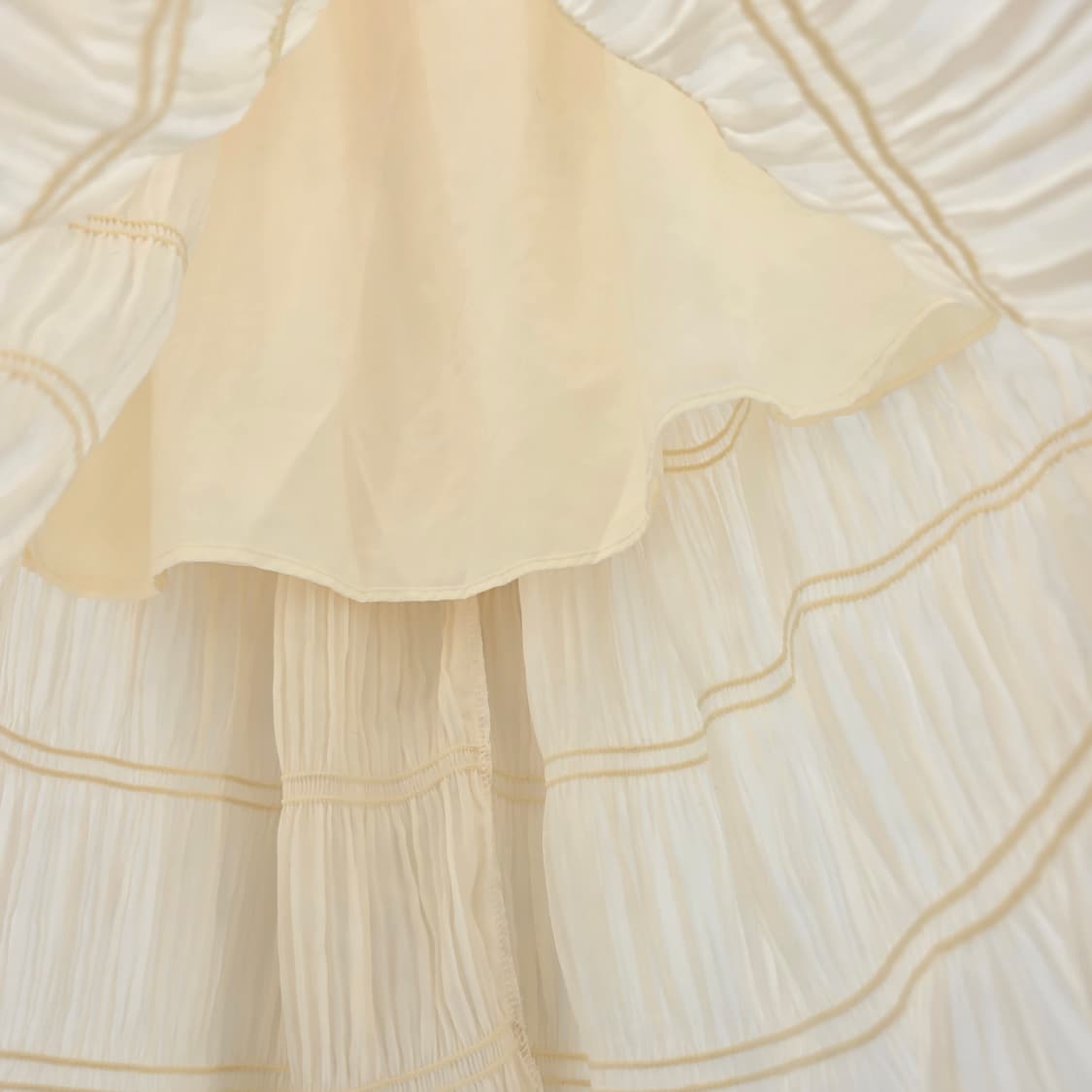 아이보리 캉캉 롱 스커트 상품이미지4