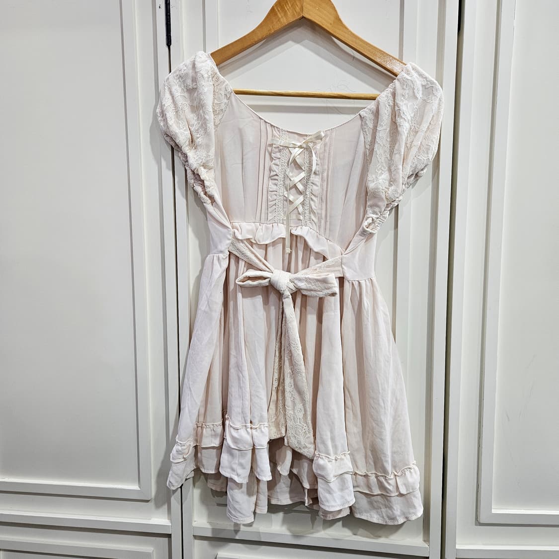 엑시즈팜(Axes femme) 레이스 리본 원피스 상품이미지6