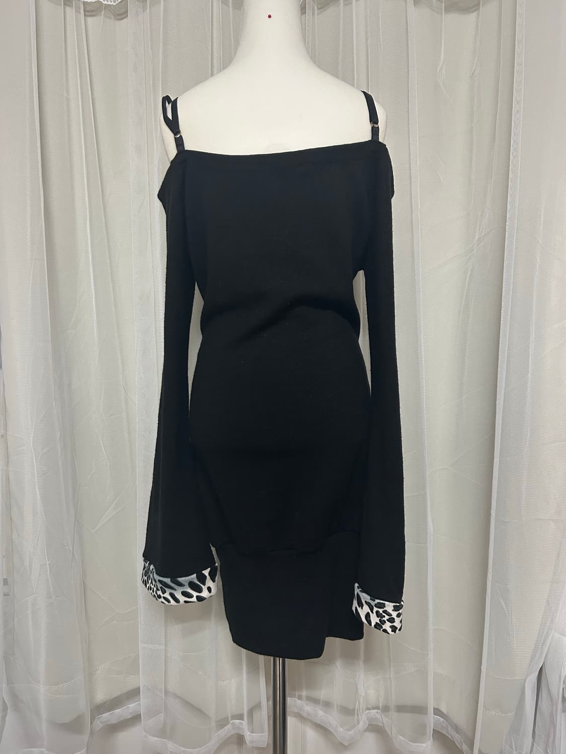 오네갸루 레오파드 오프숄더 원피스 나나깔 상품이미지2