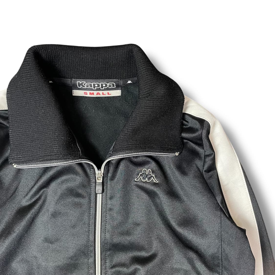 카파 키즈 블랙 화이트 라인 하이넥 져지 집업 S 상품이미지3