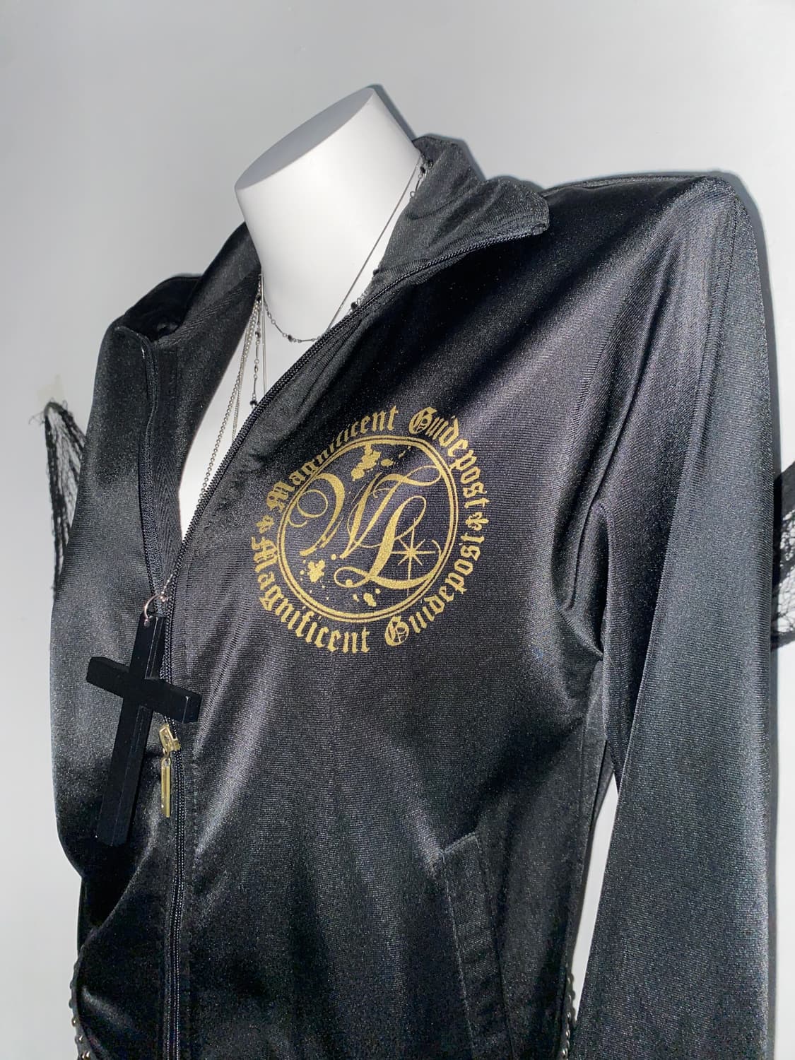 ꒰ঌ 펑투케 골드 레터링 져지 집업 ໒꒱ 상품이미지6