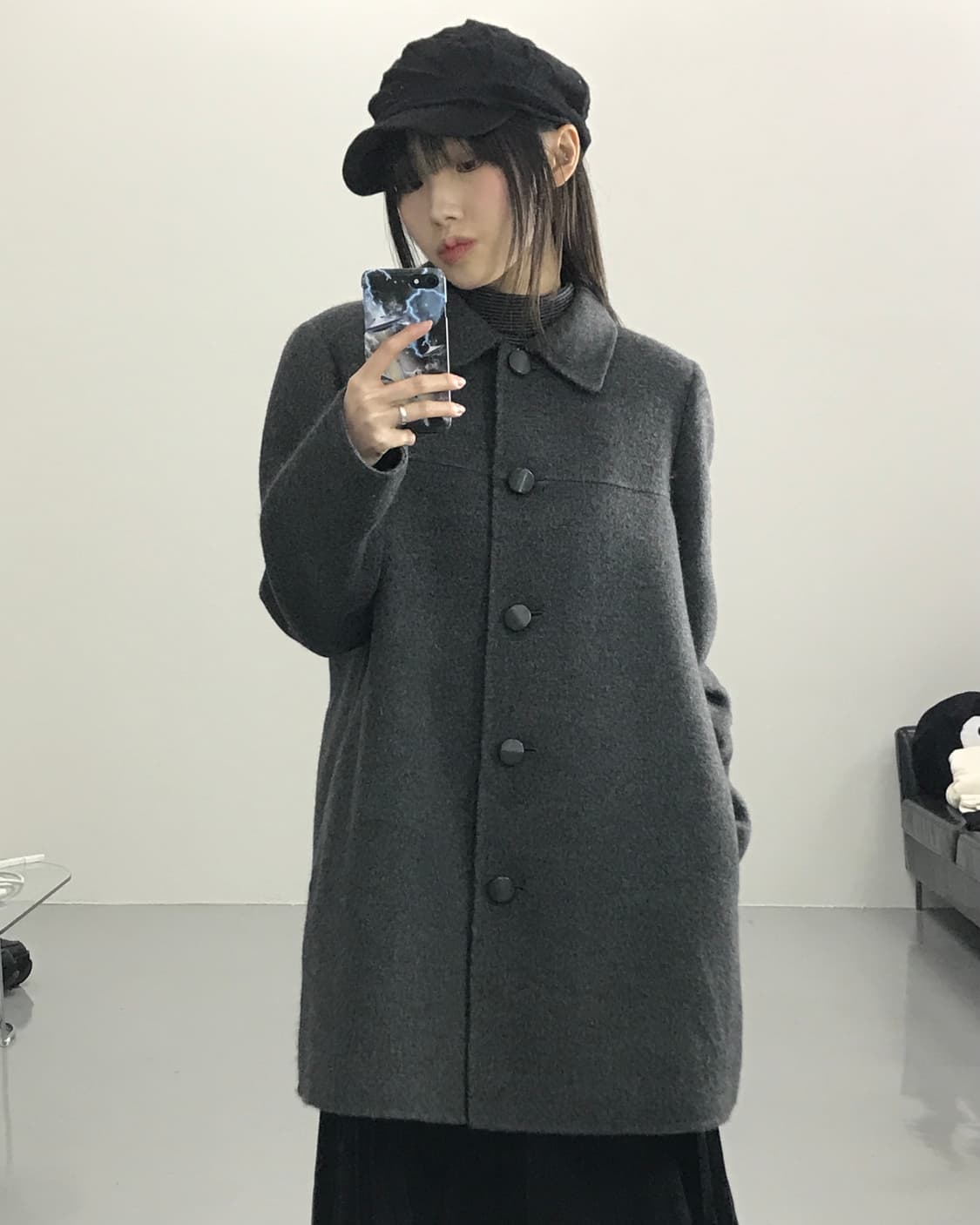 Leilian Cashmere Classic Coat 상품이미지1