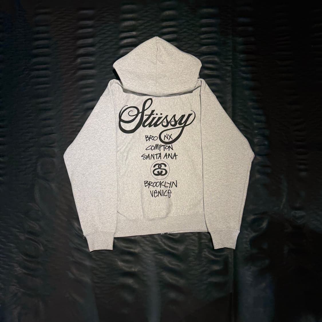 스투시 월드투어 후드집업 애쉬해더 상품이미지2