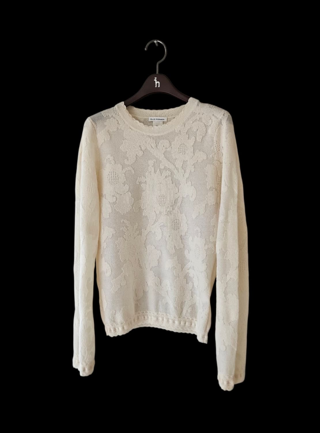 클럽모나코 울혼방 레이스 스웨터 니트 55 / 상태 좋음 상품이미지5