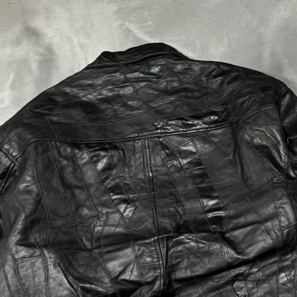  USA 빈티지 레더 스티치 블루종 y14898 상품이미지5