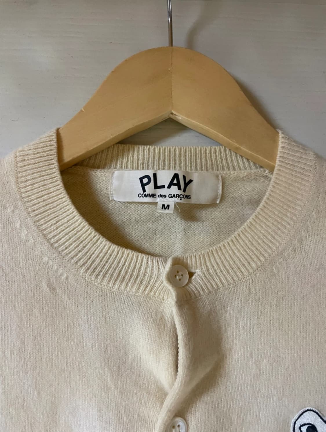 꼼데가르송 아이보리 가디건 상품이미지2