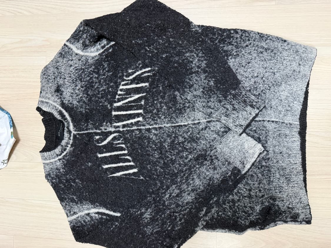 올세인츠 블랙 텍스쳐 니트 L사이즈 상품이미지1