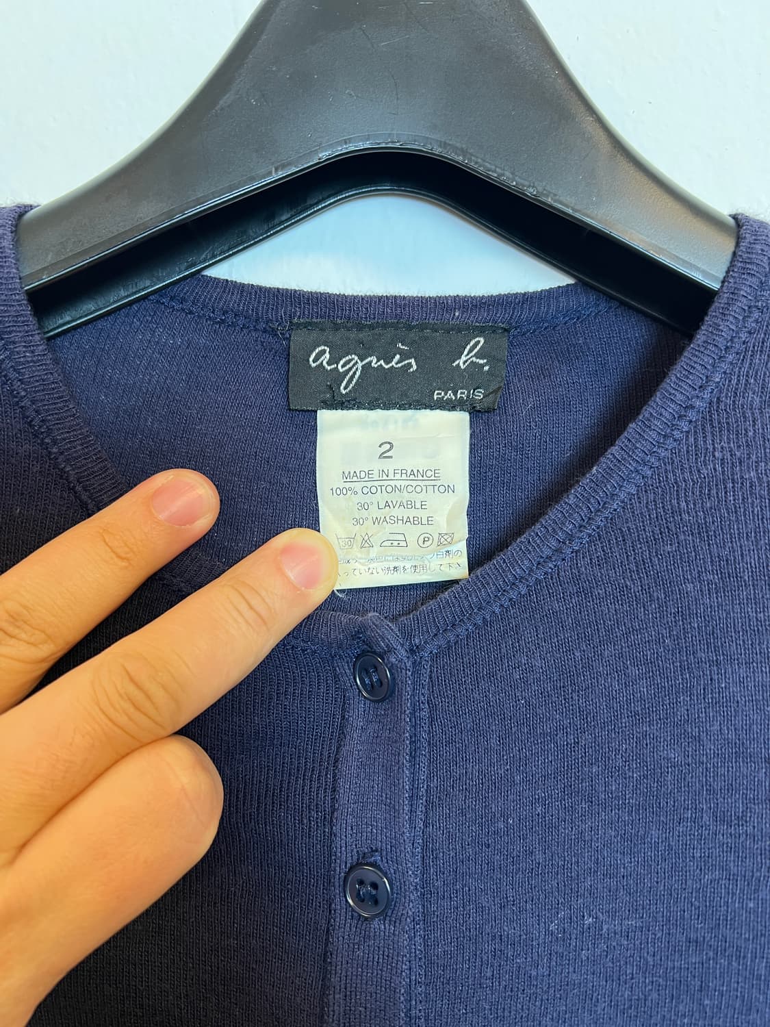 O110 AGNES B 네이비 가디건 SIZE 2 상품이미지3