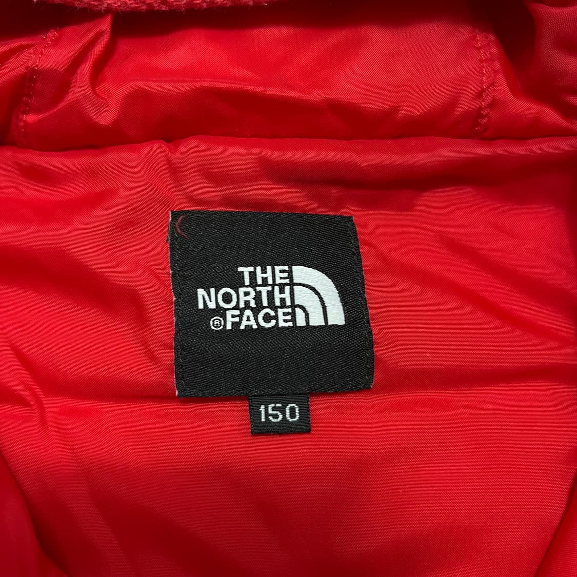 노스페이스 키즈 하프돔 후드 퀼팅 경량패딩 조끼 [레드] 150 상품이미지5
