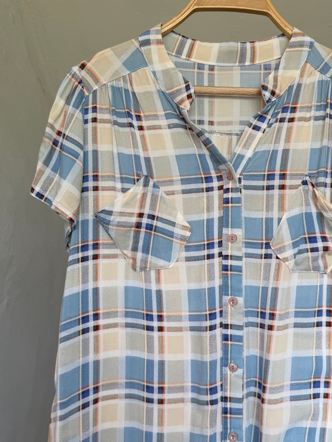 페어리 투포켓 체크 셔츠 상품이미지2