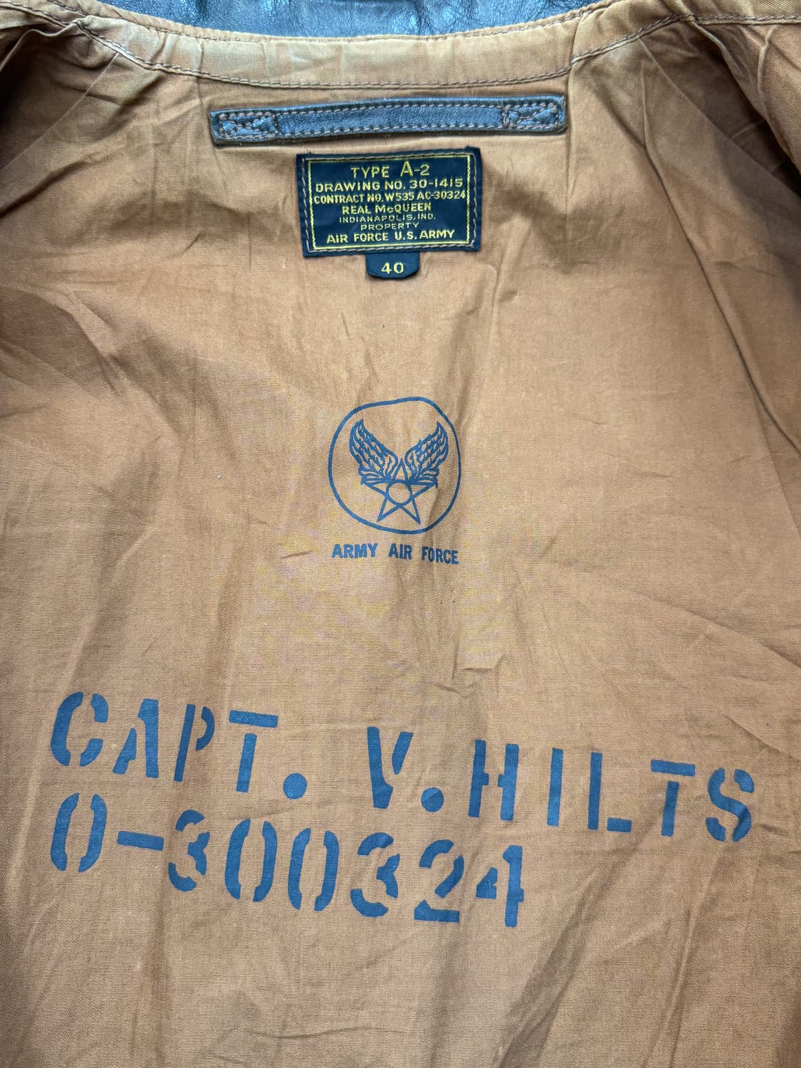 리얼맥코이 V.Hilts A-2 레더 자켓 상품이미지7