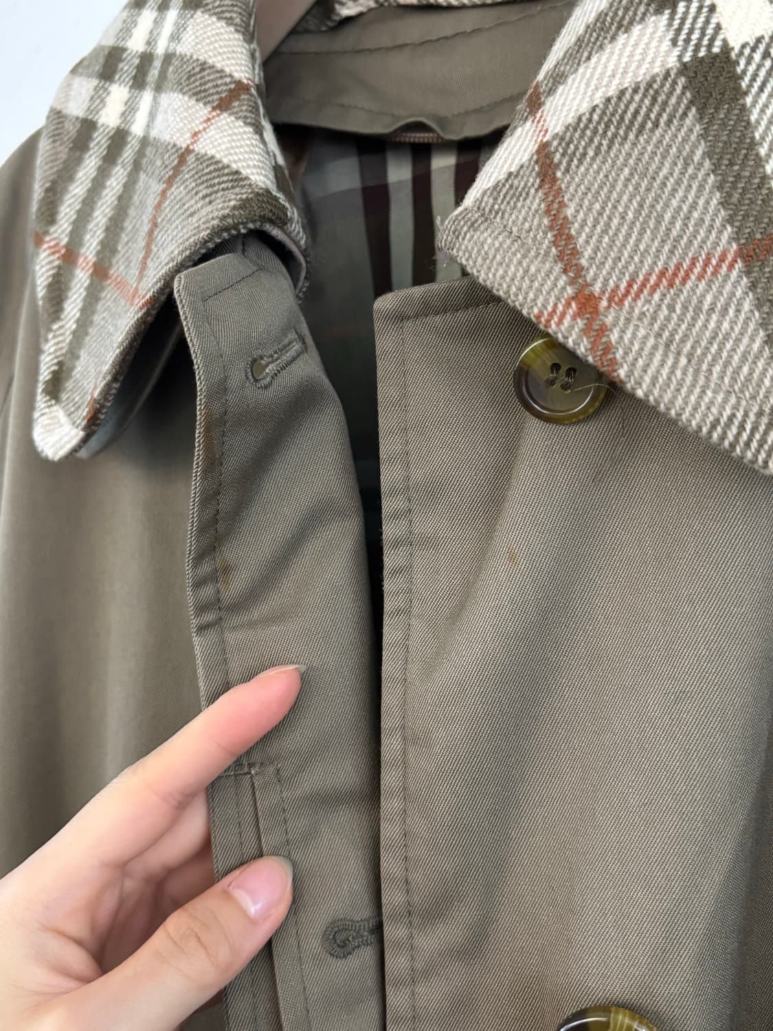 Burberry 버버리 카키베이지 카라커버 코트 상품이미지10