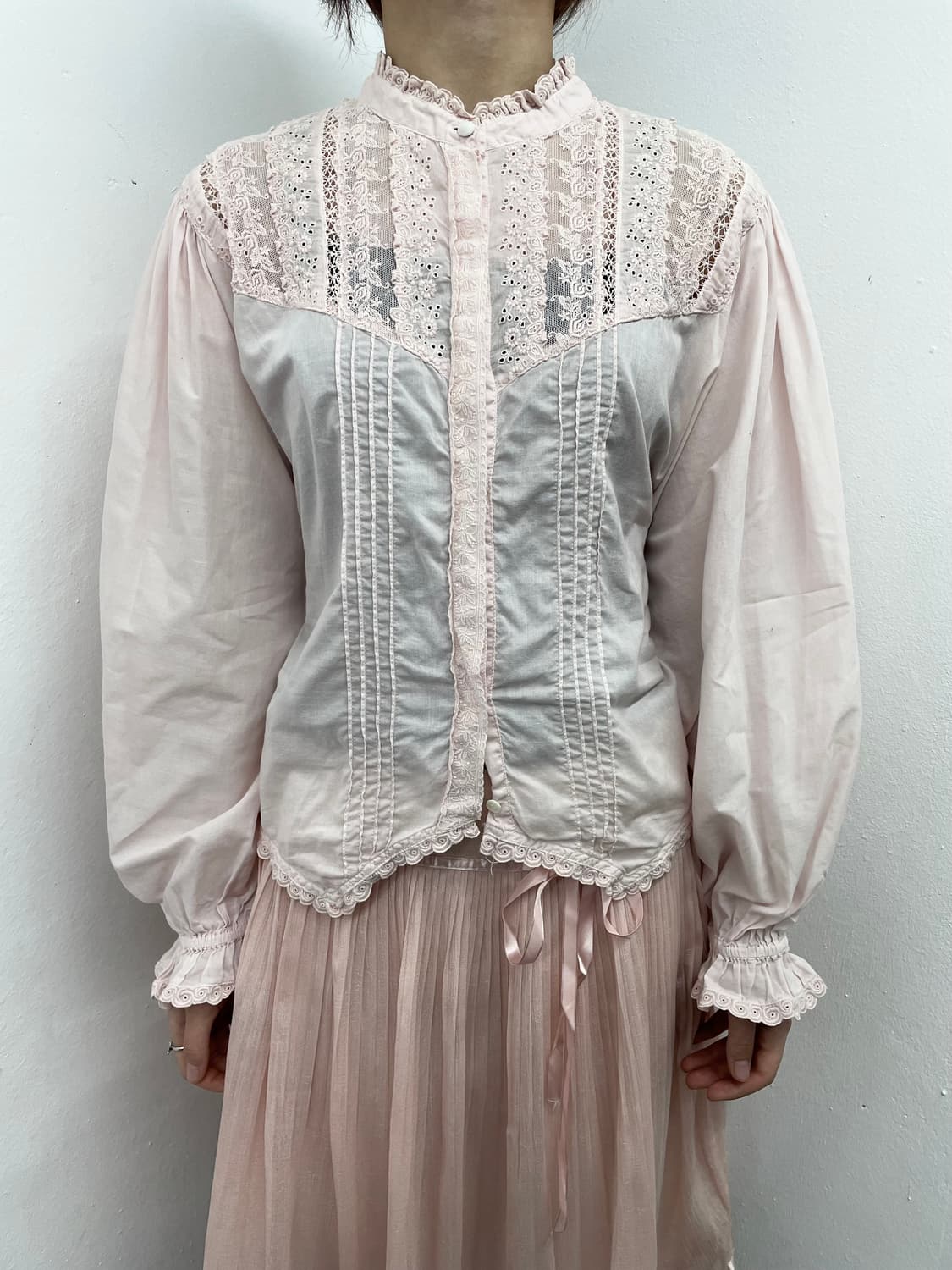 핑크 페어리 히메 레이스 디테일 블라우스💕 상품이미지2