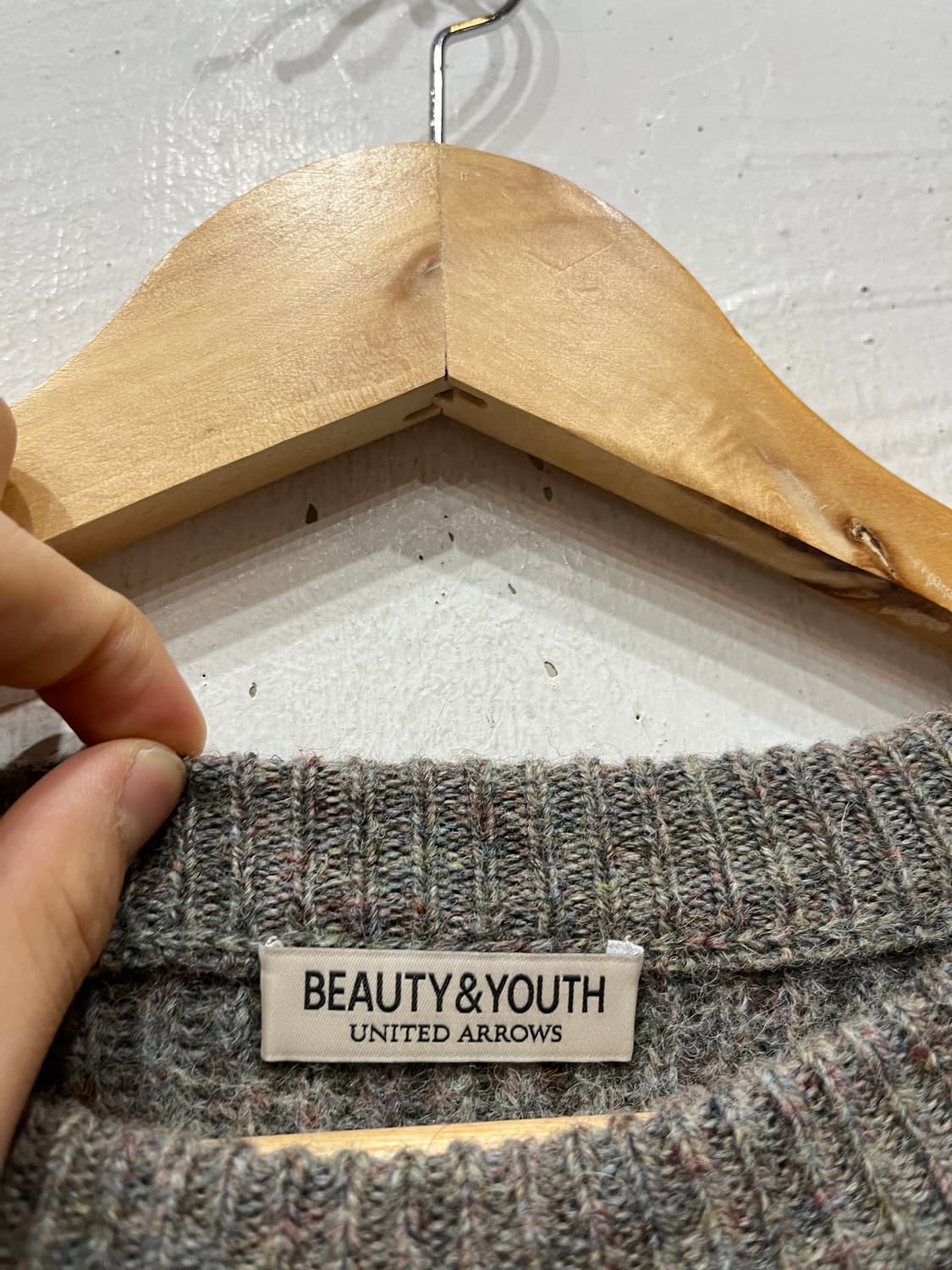 유나이티드 애로우즈 퓨어울 엘보패치 니트 스웨터 L 상품이미지6