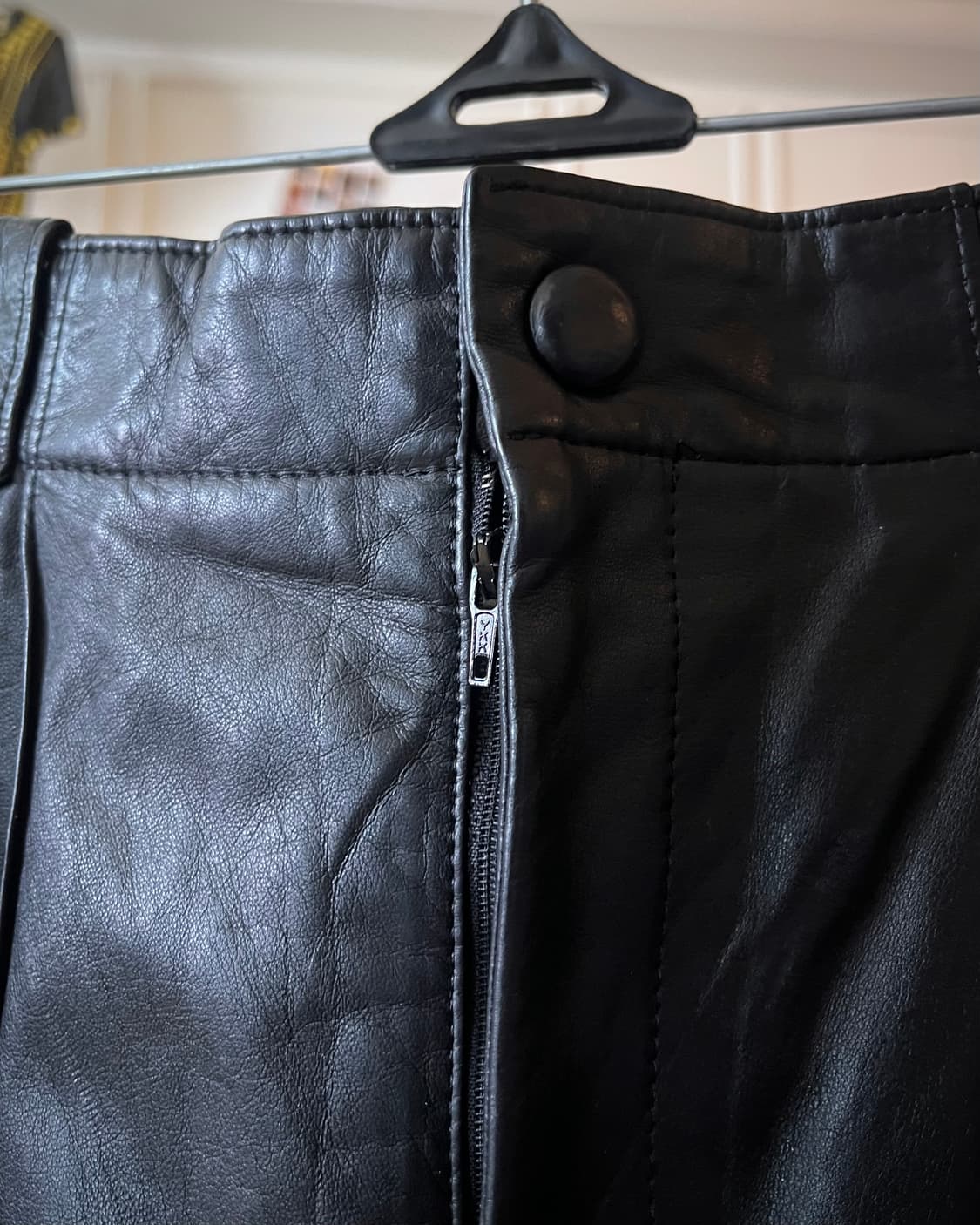 Vintage Real Cowhide Leather Shorts 상품이미지6