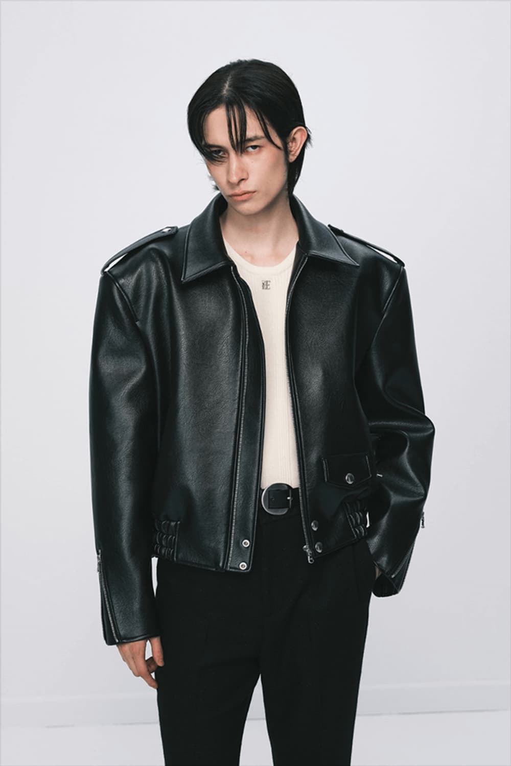 노이스 클래식 레더 라이더 램스킨 자켓 상품이미지1