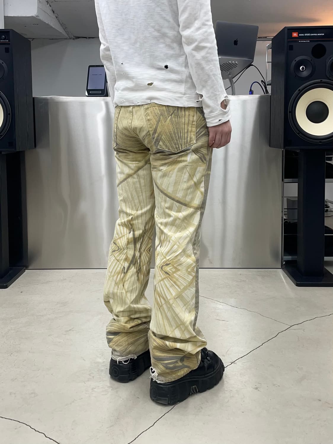 저스트 카발리 인타이싱 플레어 팬츠 상품이미지2