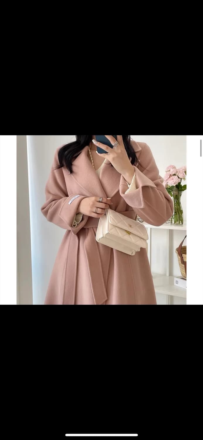 러빈 플레어 핸드메이드 울 100% 롱 코트 (새상품) 상품이미지3