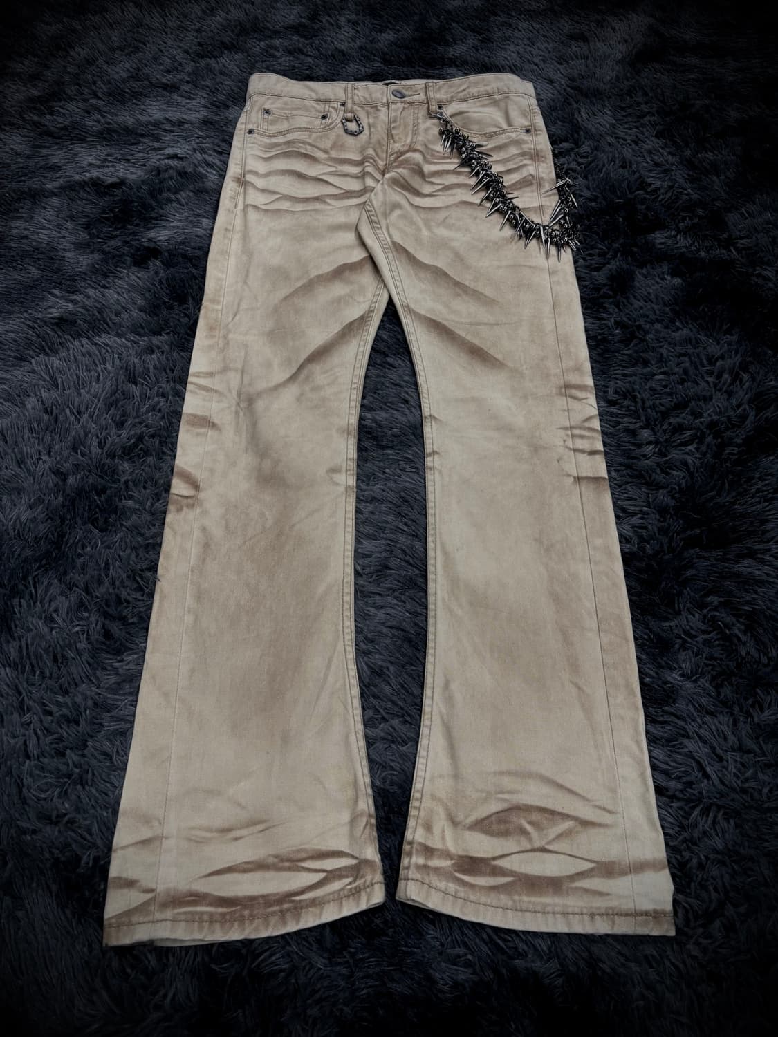 Jack Rose 아이보리 나염 부츠컷 데님 팬츠 상품이미지1