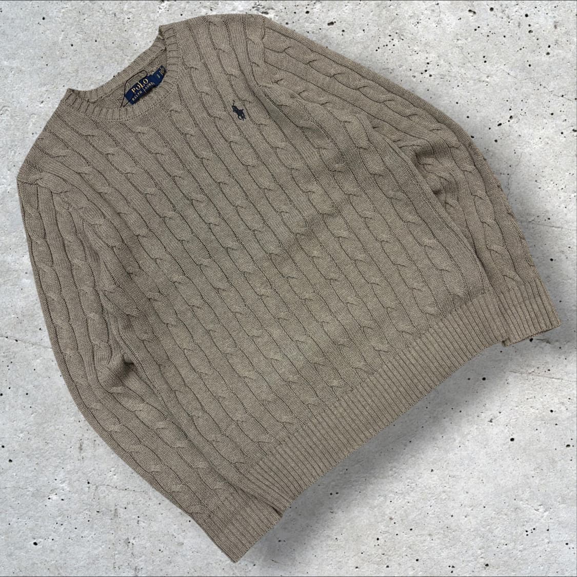 [S] 폴로 랄프로렌 케이블 니트 스웨터 그레이 B337 상품이미지1