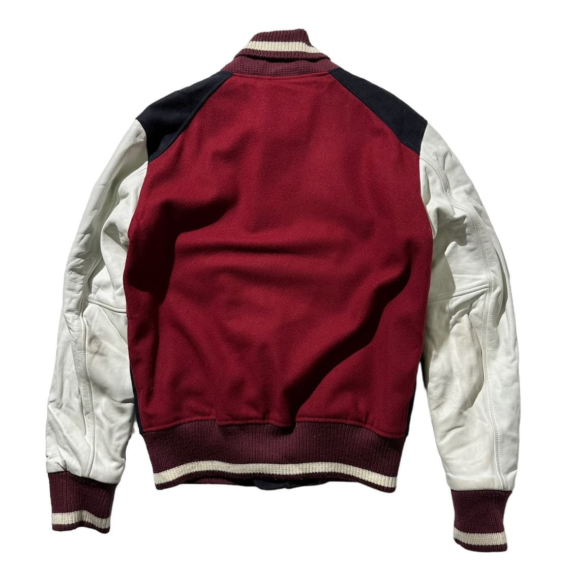 라코스테 LIVE 라이브 레더 슬리브 바시티 자켓 상품이미지3