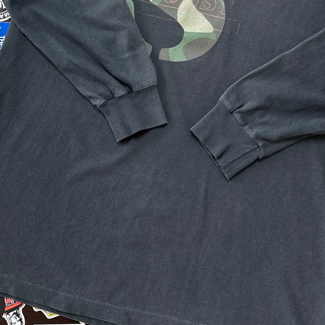 90s USA 올드 스투시 페이디드 롱슬리브 티셔츠 L 상품이미지4