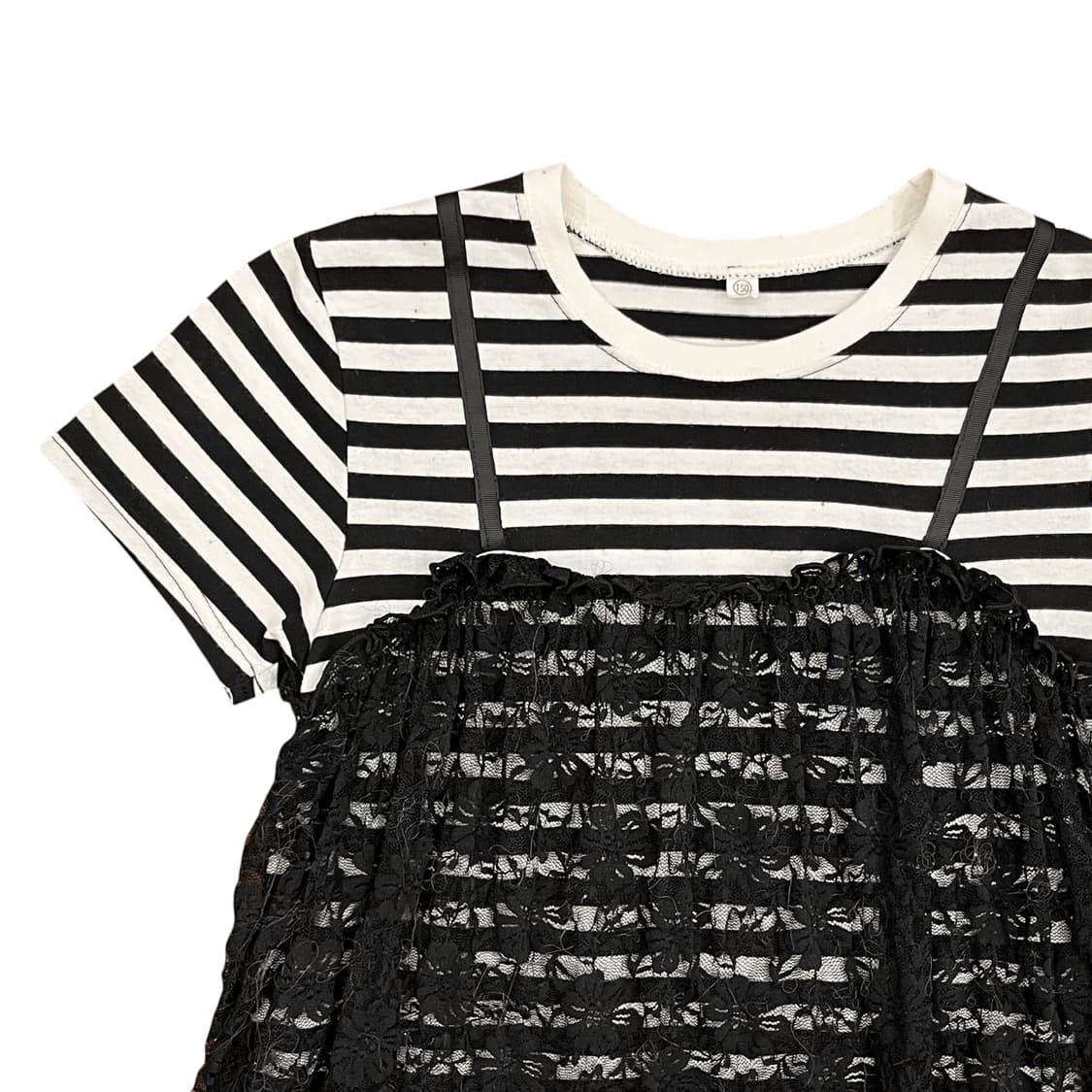 Black Bustier Layering T Shirt 상품이미지3