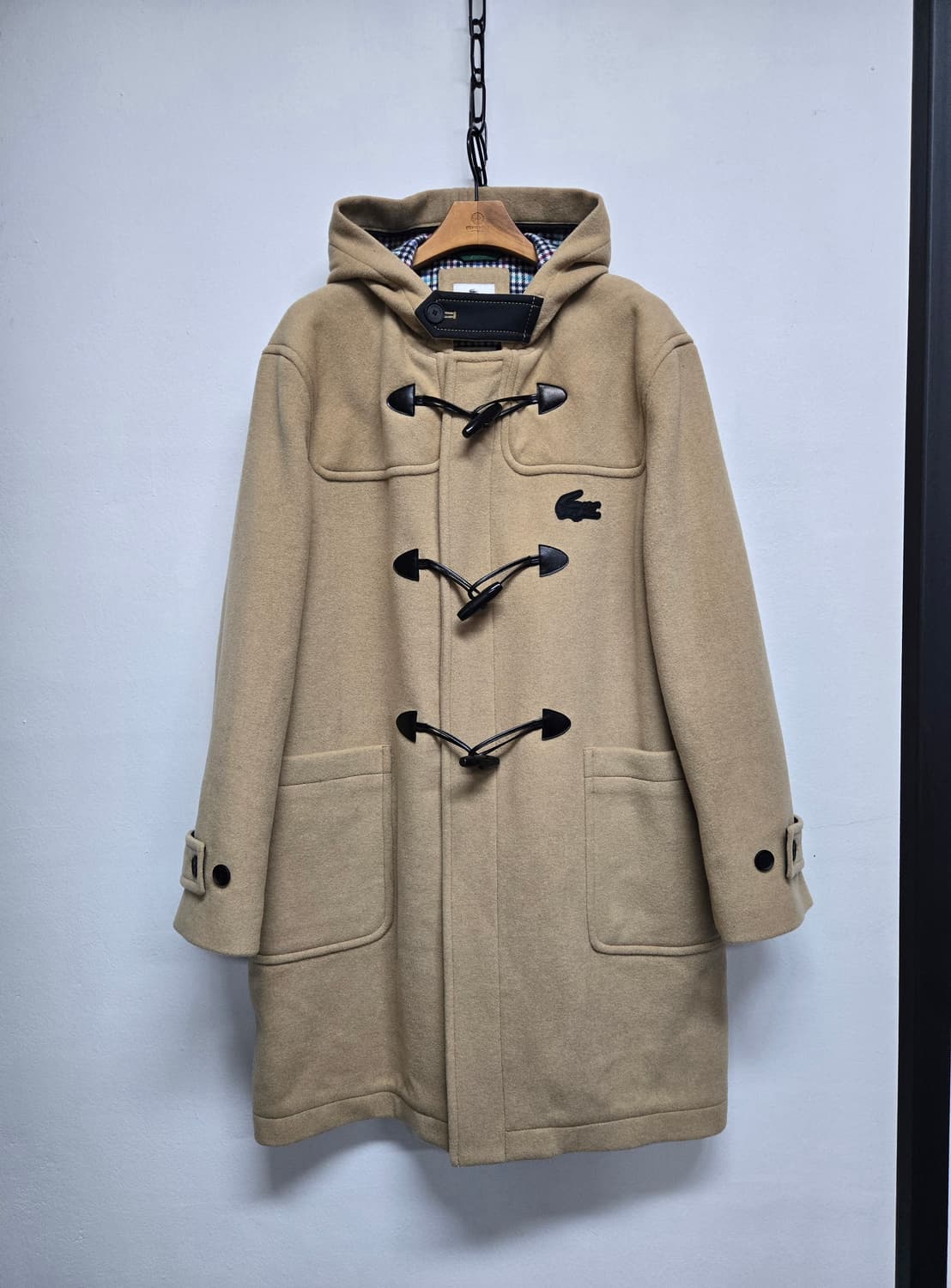 라코스테 남여공용 울70% 혼방 후드 더플 코트 BH7284 상품이미지2