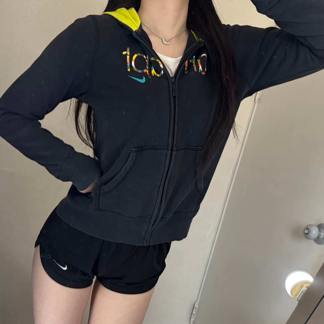 나이키 스우시 빈티지 후드집업 💚🖤 상품이미지1