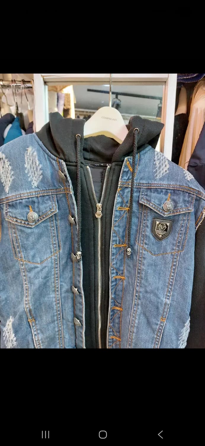 95 필립플레인 데님 집업 후드티   상품이미지2