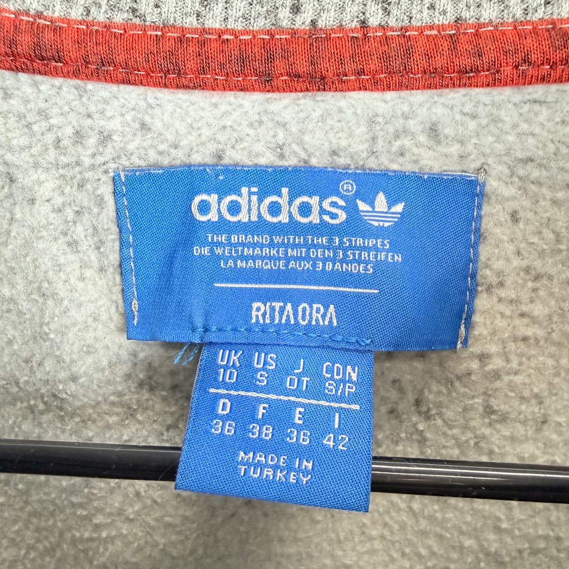 (S) 아디다스 트레포일 그라데이션 크롭 맨투맨 그레이 상품이미지3